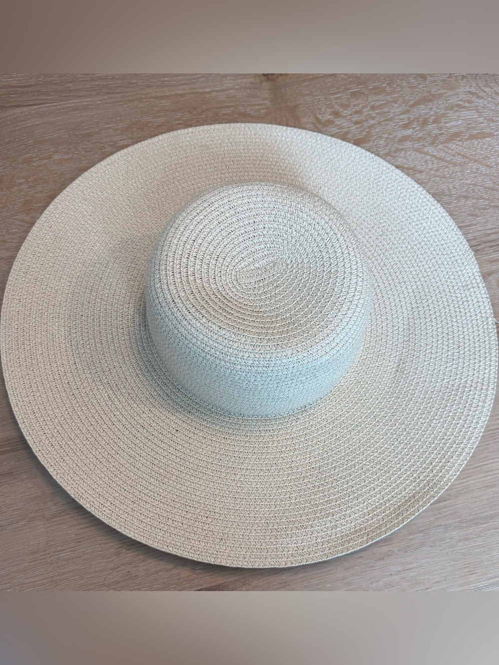 Calia Wide Brim Straw Hat Neutral Beach Sun Hat Coastal Vacation Style